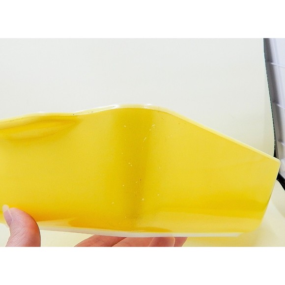 Pyrex Primary Yellow 503-B Refrigerator Dish 503-C Clear Ribbed Lid Handles - Picture 6 of 16